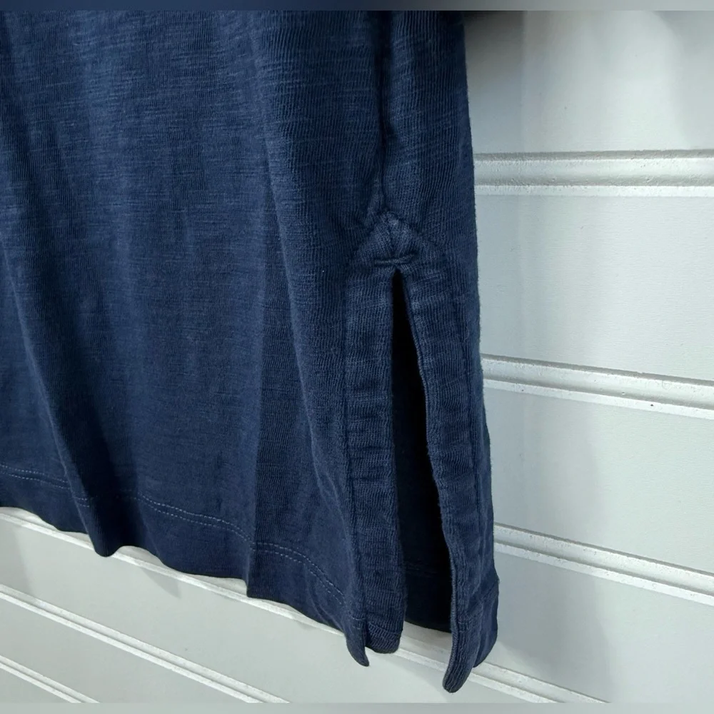 Tommy Bahama women’s navy blue braided collar tunic, 3/4 sleeves. 100% cotton. M - Picture 4 of 6